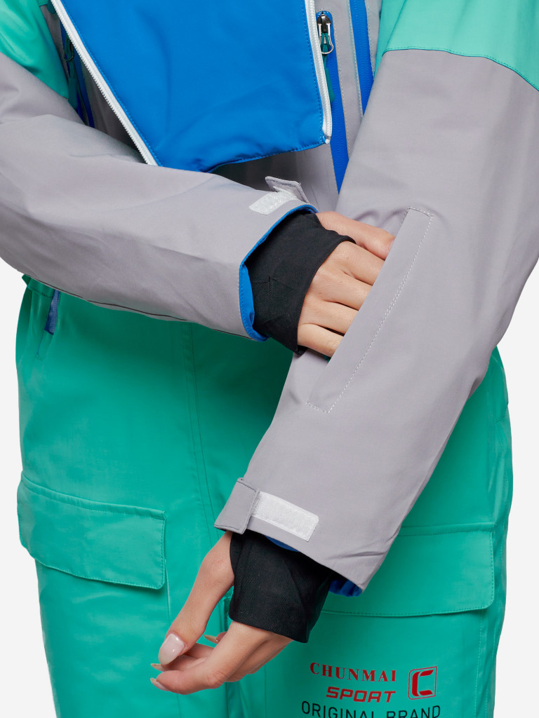 Горнолыжный комбинезон женский зимний бирюзового цвета 2320