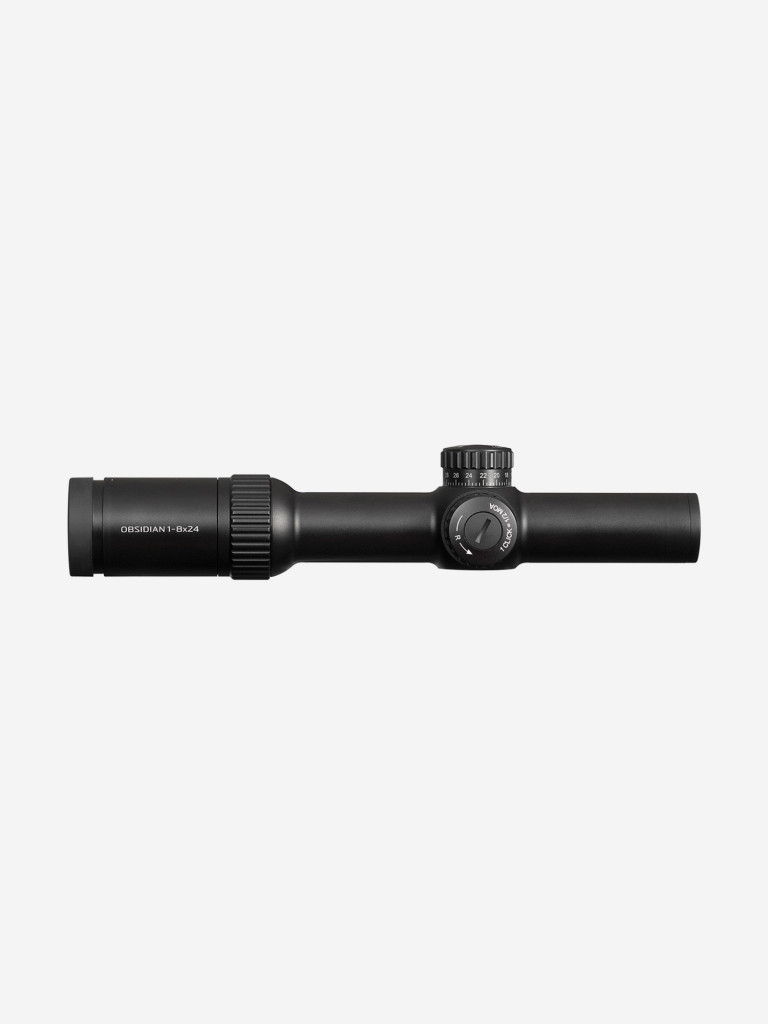 Прицел Gaut Obsidian 1-8x24, сетка 62 (Half MD), подсветка красная, 30мм, поправки 1/2 МОА
