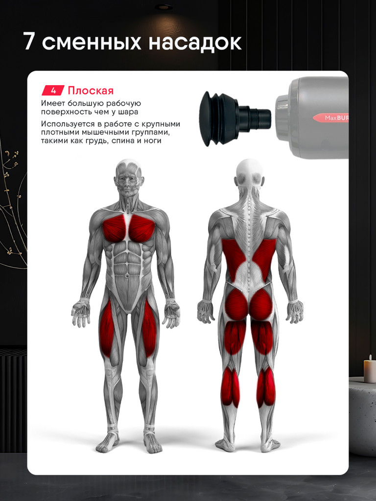 Перкуссионный массажер Ergonova MaxBurn GUN Pro XL