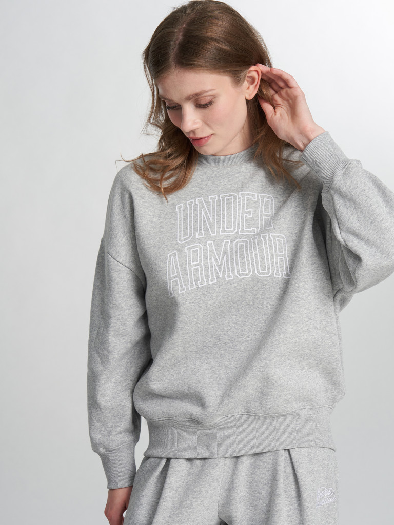 Свитшот женский оверсайз Under Armour Rival Flc OS Varsity Crew