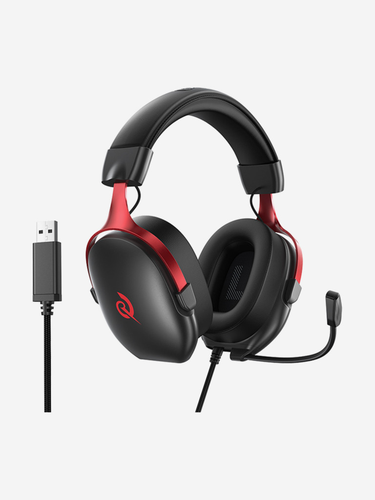 Наушники полноразмерные игровые QCY Heroad VN200 PRO, черно-красные