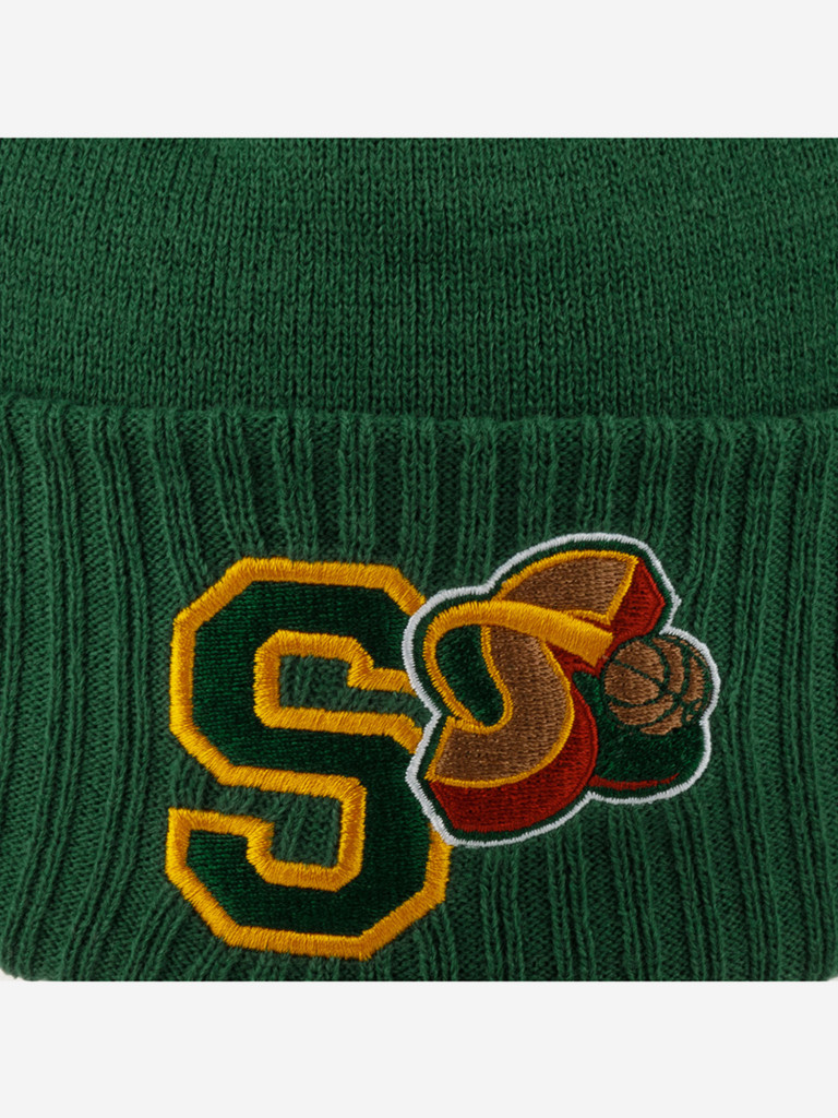 Шапка с отворотом MITCHELL NESS KTCFMM21153-SSUGREN Seattle Supersonics NBA