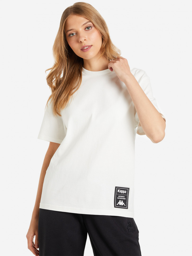 фото Футболка женская kappa authentic flash, белый