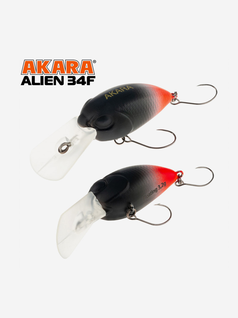 Воблер Akara Alien 34F кренк плавающий на форель 3,2гр A159