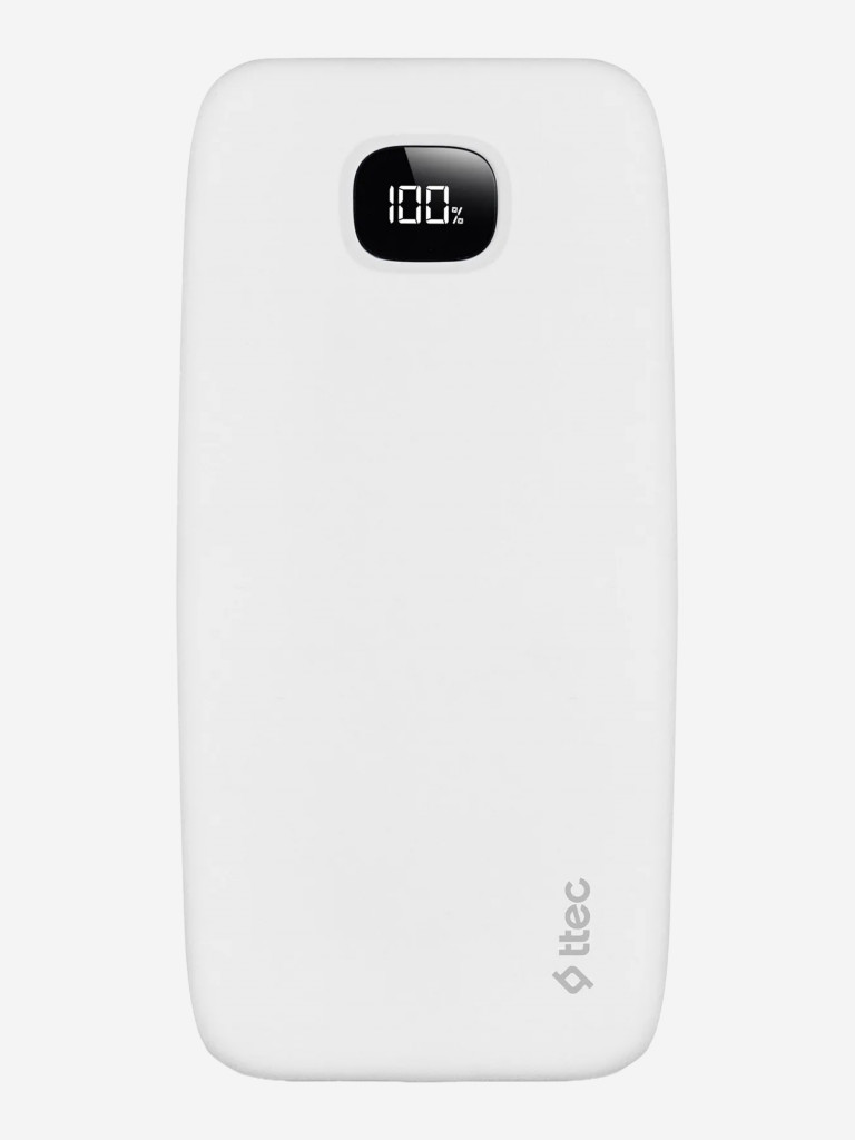 Внешний аккумулятор TTEC ChargeUp LCD 10.000mAh. Цвет: белый