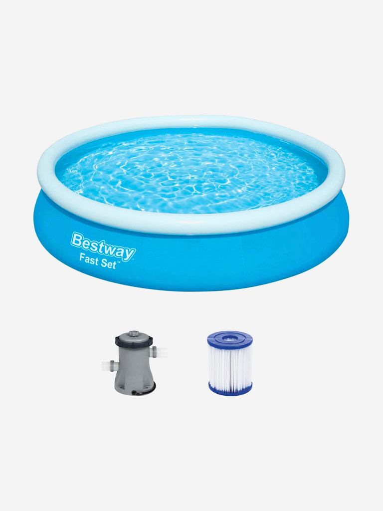 Бассейн Bestway 57274 надувной Fast Set 366х76см фильтр -насос 1249л/ч