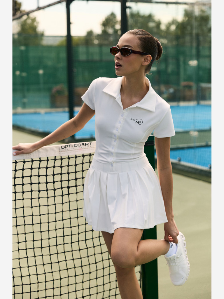 Платье-комбинезон Sport Chic молочный