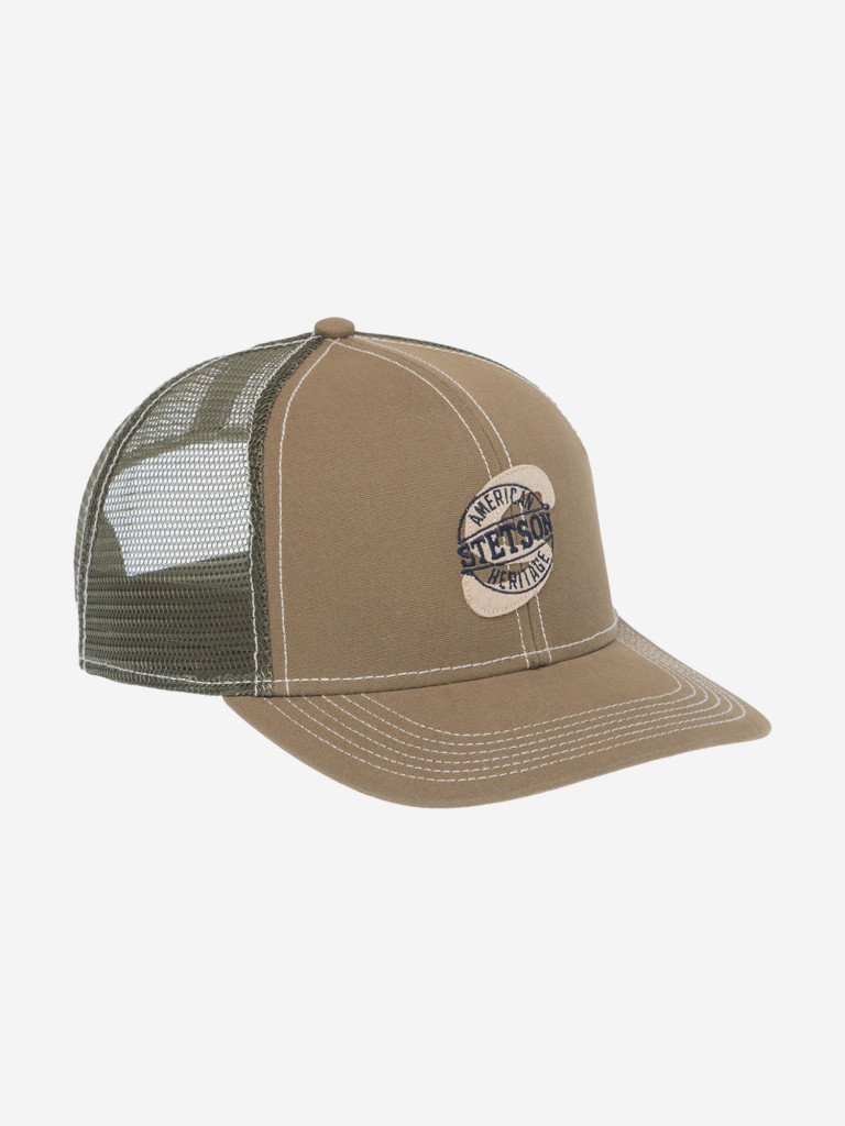 Бейсболка с сеточкой STETSON 7771107 BASEBALL CAP STAMP (оливковый)