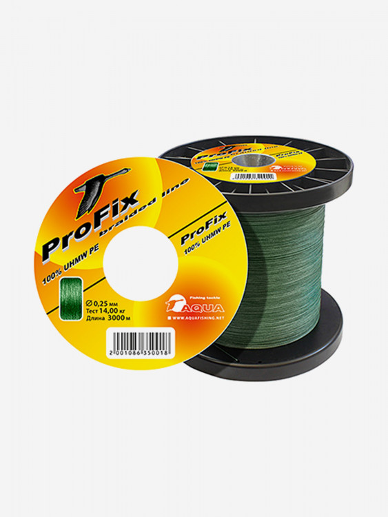 Плетеный шнур для рыбалки Aqua ProFix Dark-Green 0,25mm 3000m