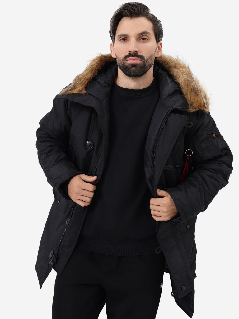 Парка зимняя мужская N-3B Logo Oxford Alpha Industries