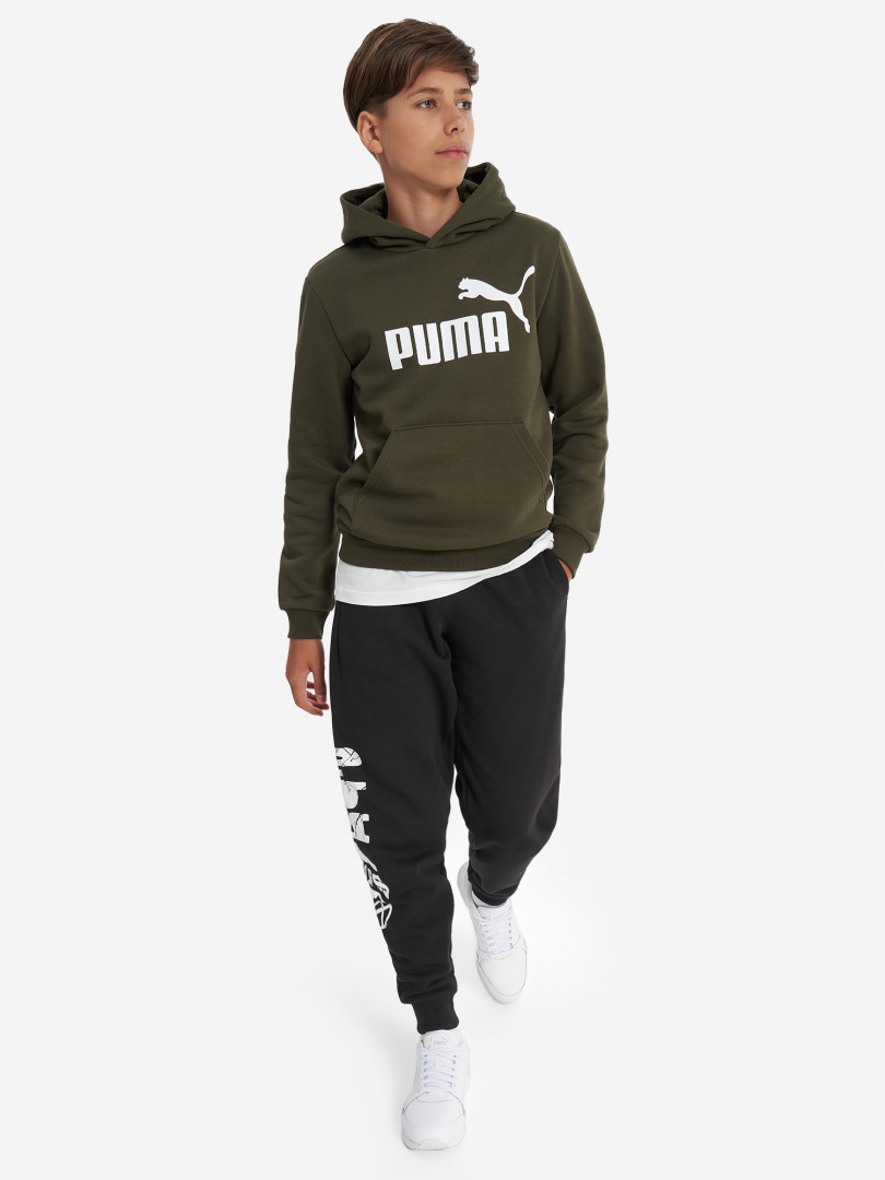 Худи для мальчиков PUMA ESS Big Logo 30887750299 Зеленый, размер 164, фото 4