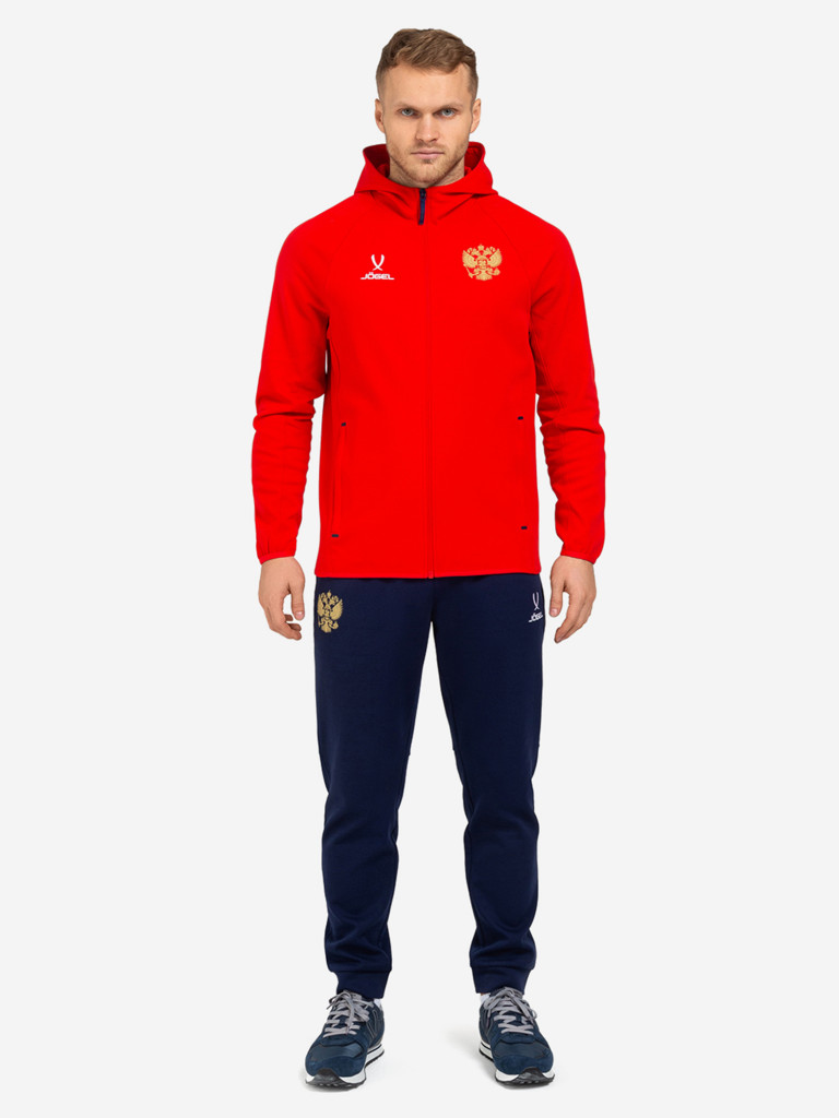 Худи на молнии Jogel NATIONAL Essential Hooded FZ Jacket, цвет красный