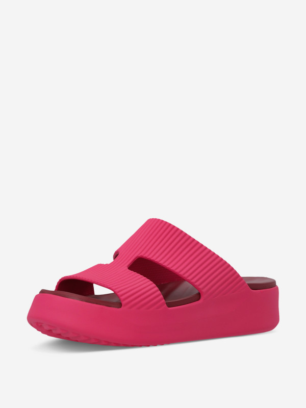 Шлепанцы женские Crocs Getaway Groove Platform HStrap арт. 210701 розовый цвет — купить за 4639 руб. со скидкой 20 %, отзывы в интернет-магазине Спортмастер