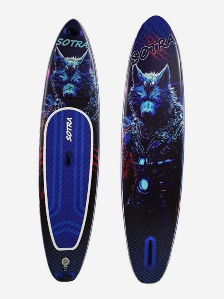 Сапборд SOTRA Wolf 350х84х15 см (доска, весло, плавник, насос, ремкоплект, трос страховочный, сумка для переноски)