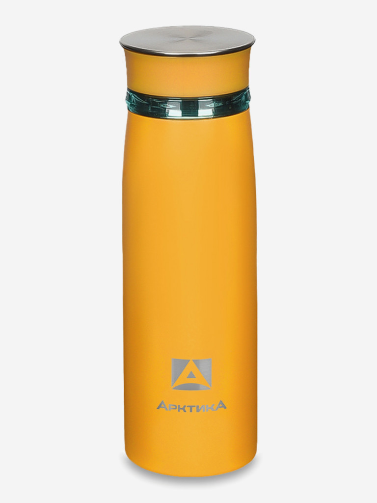 Термокружка Арктика 715 с ситечком 420 мл, оранжевая