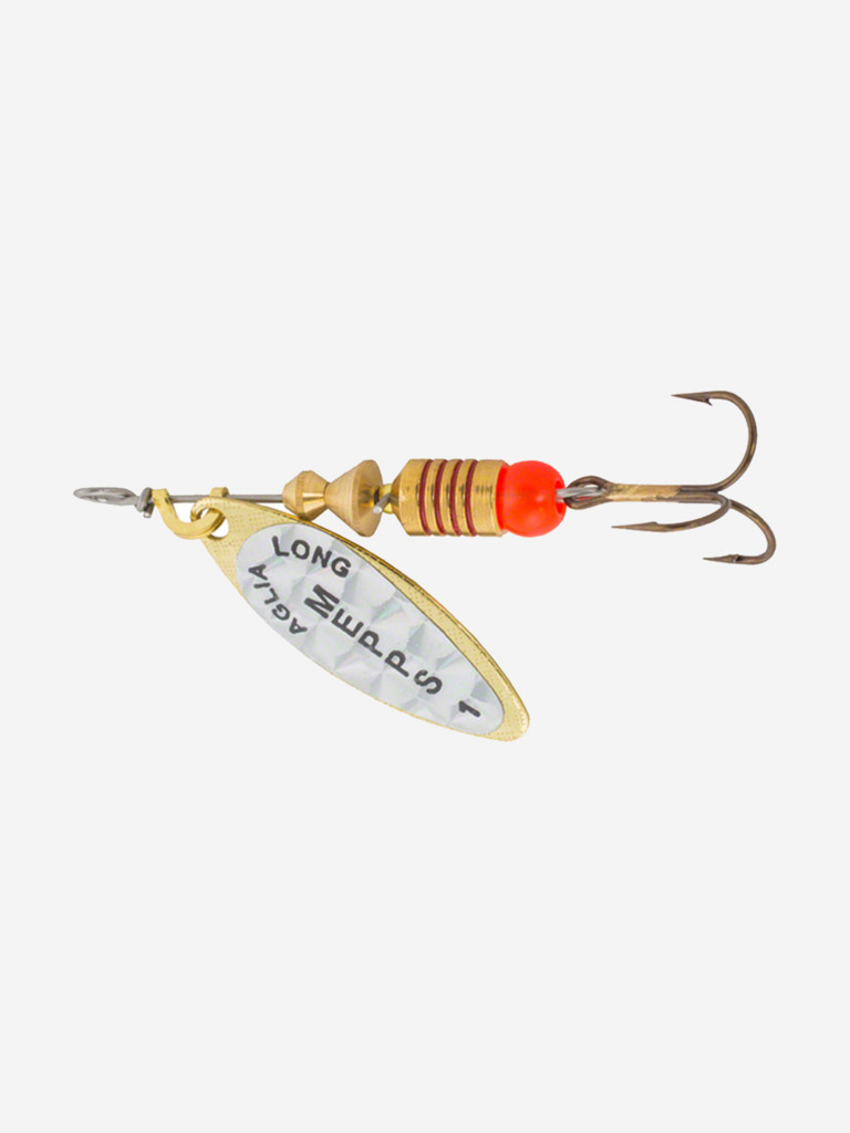 Блесна для рыбалки вертушка Mepps AGLIA LONG RAINBO, 1, Gold, 1 штука