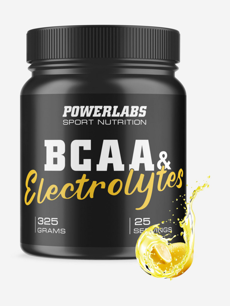 BCAA Electrolytes, Powerlabs, 325 г, лимон