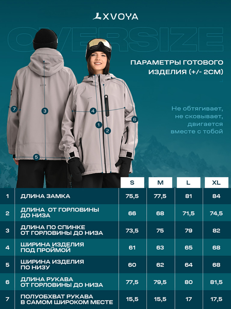 Куртка горнолыжная XVOYA BASE 2.0 серая