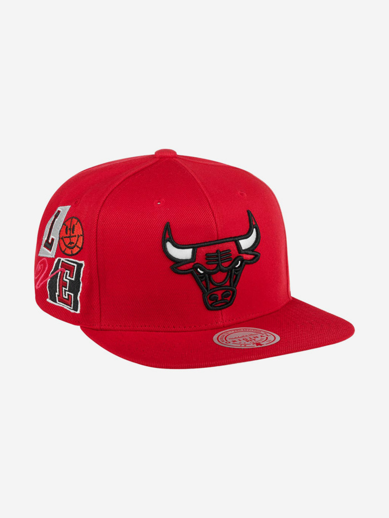 Бейсболка с прямым козырьком MITCHELL NESS 6HSSSH21228-CBURED1 Chicago Bulls NBA