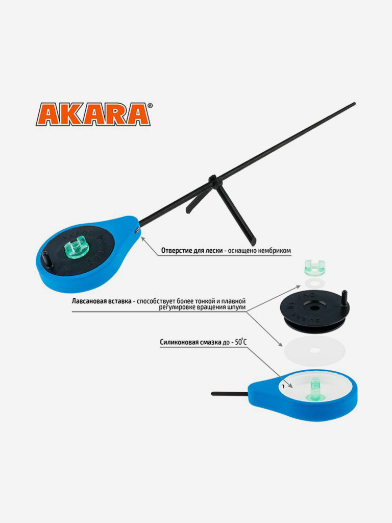 Удочка зимняя Akara Sport PK Blue
