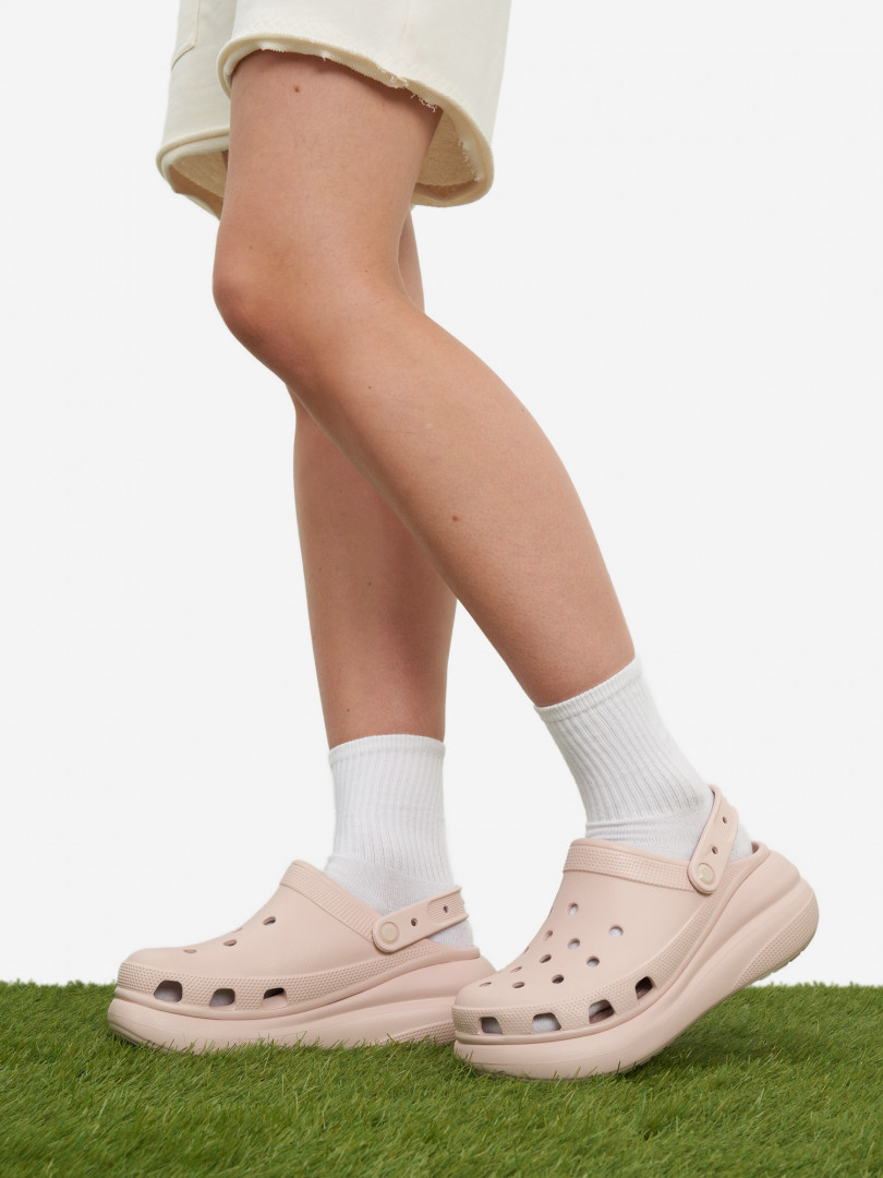 фото Сабо женские crocs crush clog, розовый