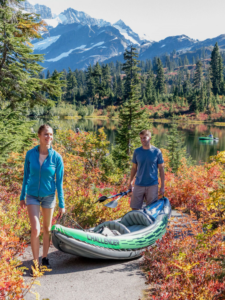 Лодка надувная Intex 68306 Challenger K2 Kayak, 2-местная, насос, весла, до 180 кг