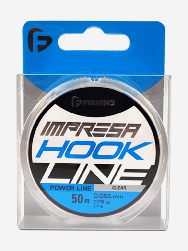 Леска F-FISHING Impresa Hook Line Clear 50м 0,091мм 0,78кг/1,7lb