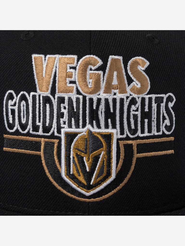 Бейсболка с прямым козырьком MITCHELL NESS HS9731-VGKBLCK Vegas Golden Knights NHL