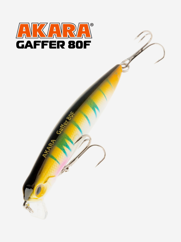 Воблер Akara Gaffer 80F 8 гр. минноу, плавающий, твичинговый, на щуку A210