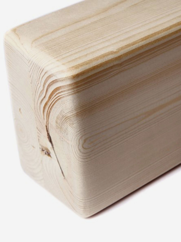 Деревянный опорный блок, кирпич для йоги однотонный BODHI