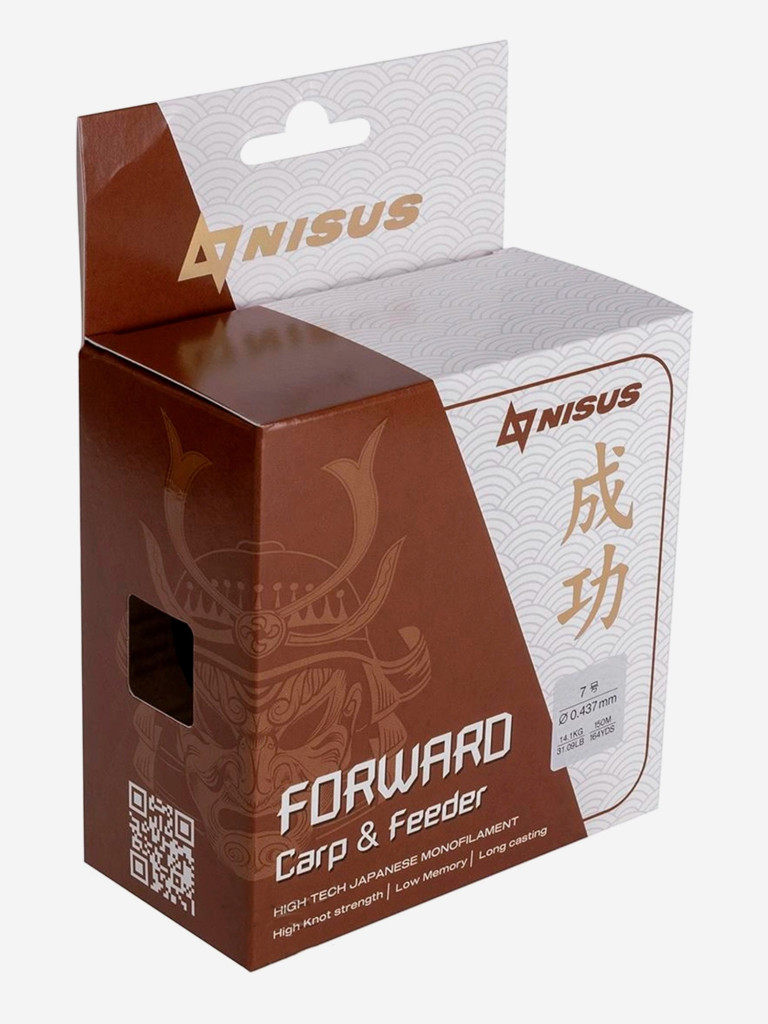 Леска для рыбалки Nisus FORWARD Carp&Feeder Nylon 0,437мм, 150м, 14,1кг, темно-коричневый