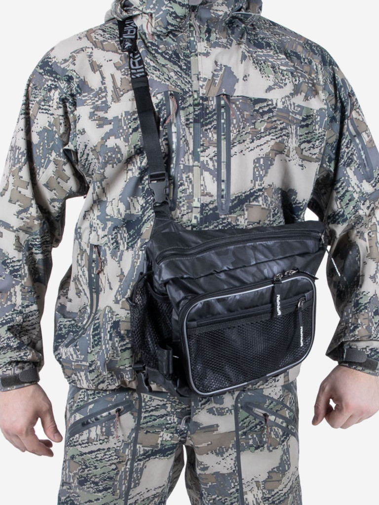 Сумка-рюкзак рыболовная Yaman Sling Shoulder Bag, 44х24х17 см, цвет серый камуфляж.