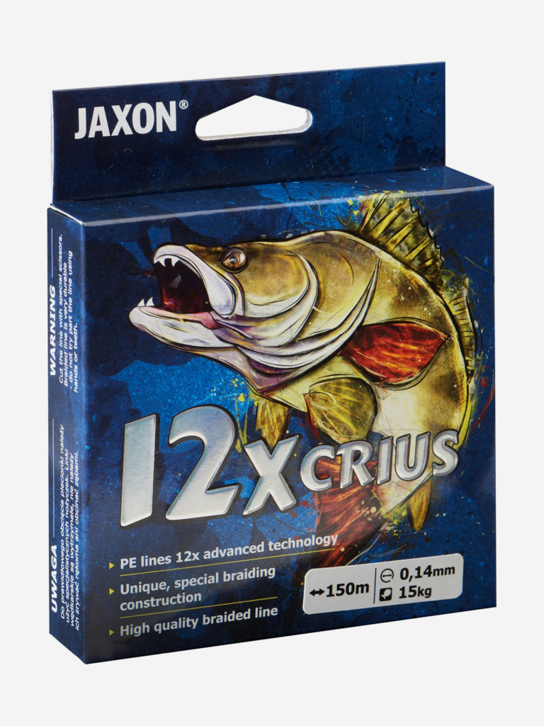 Плетеный шнур для рыбалки Jaxon Crius 12x серый 150 метров 0.12 мм 10 кг