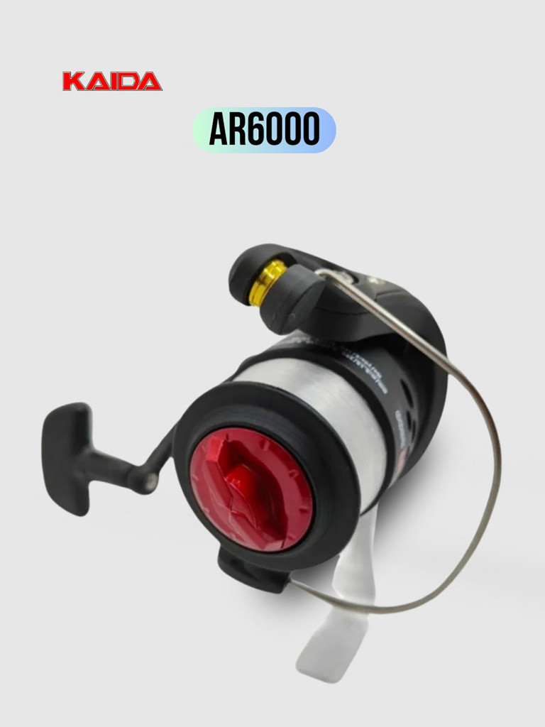 Катушка рыболовная для спиннинга и удочки Kaida безынерционная ARROW 6000 с леской