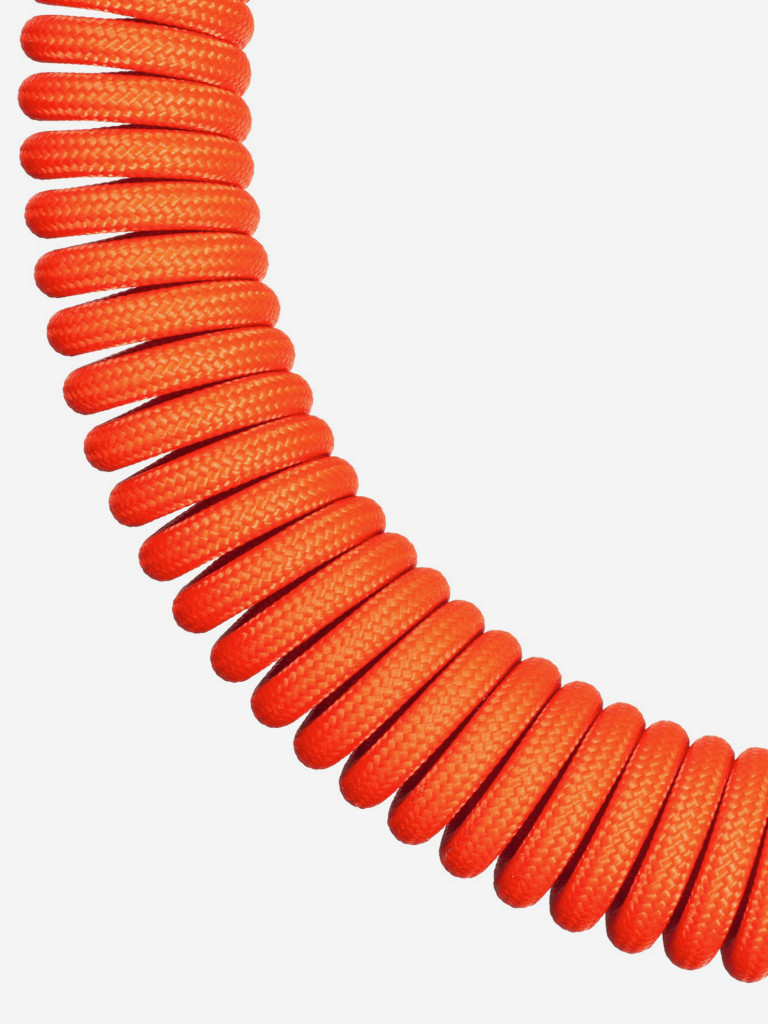 Страховочный тренчик из паракорда с карабинами (neon orange)