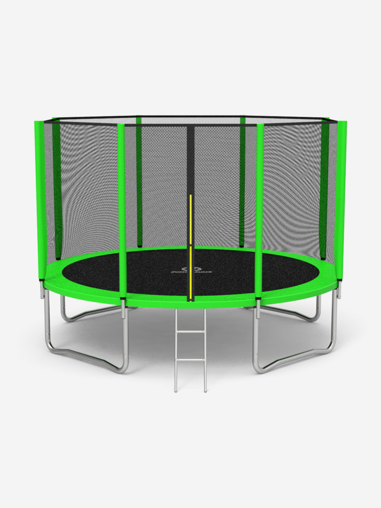 Батут детский каркасный JUMPY JUMP с защитной сеткой диаметр 366 см зеленый