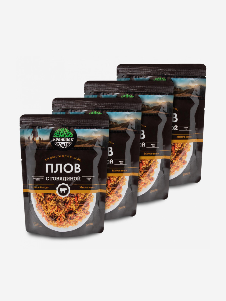 Готовое блюдо Плов с говядиной 250г. (Кронидов) 4шт 1кг