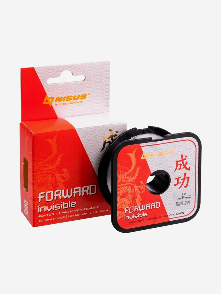 Леска для рыбалки Nisus FORWARD Invisible Nylon 0,437мм, 100м, 14,1кг, прозрачный