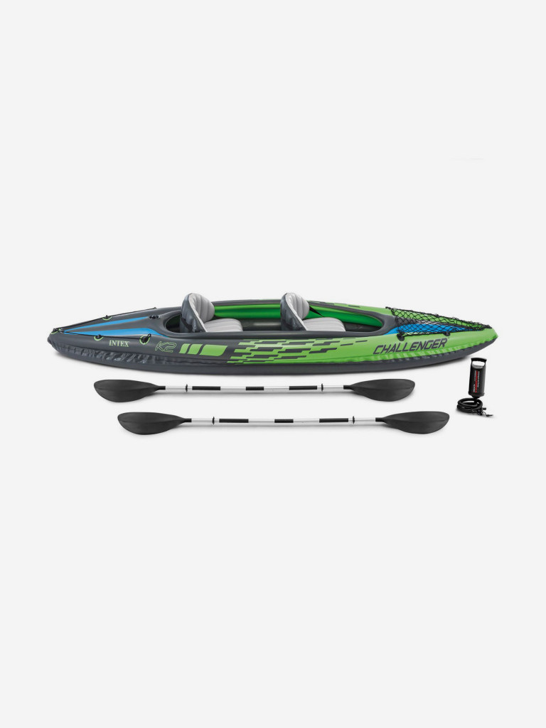 Лодка надувная Intex 68306 Challenger K2 Kayak, 2-местная, насос, весла, до 180 кг