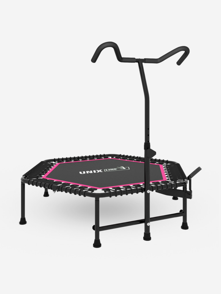 Батут спортивный для фитнеса и джампинга UNIX Line Fitness Pro 125 см, розовый