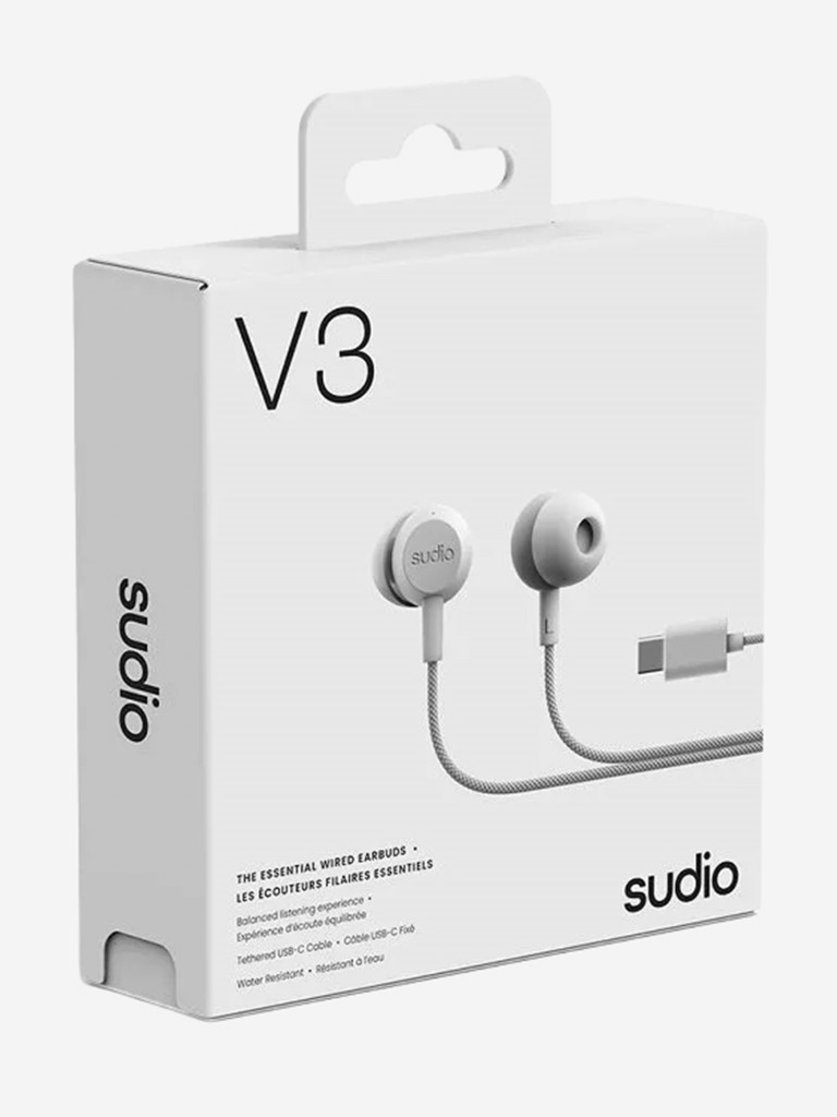 Проводные наушники Sudio V3 Wired Earbuds со встроенным микрофоном, чвет: белый