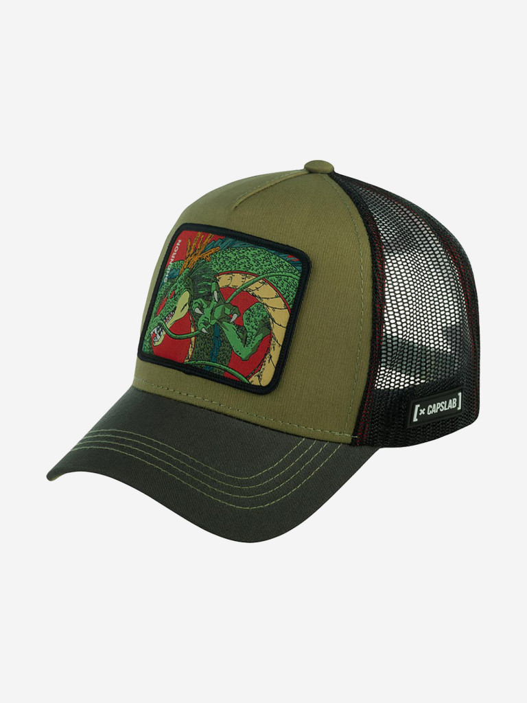 Бейсболка с сеточкой CAPSLAB CL/DBZ3/1/RON1 Dragon Ball Shenron (оливковый)
