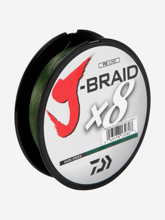 Шнур DAIWA J-Braid x8 300м Dark Green 0,42мм 45,6кг