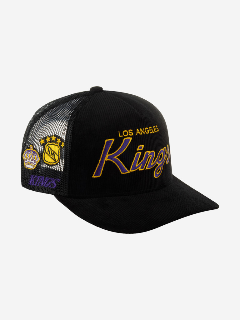Бейсболка с сеточкой MITCHELL NESS HHSS6006-LAKYYPPPBLCK Los Angeles Kings NHL