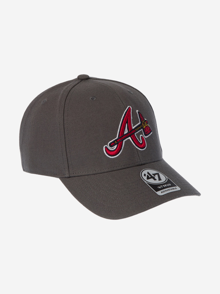 Бейсболка 47 BRAND B-MVP01WBV-CCA Atlanta Braves MLB (серый)