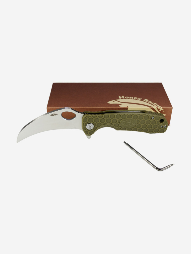Нож Honey Badger Сlaw D2 L с зелёной рукоятью