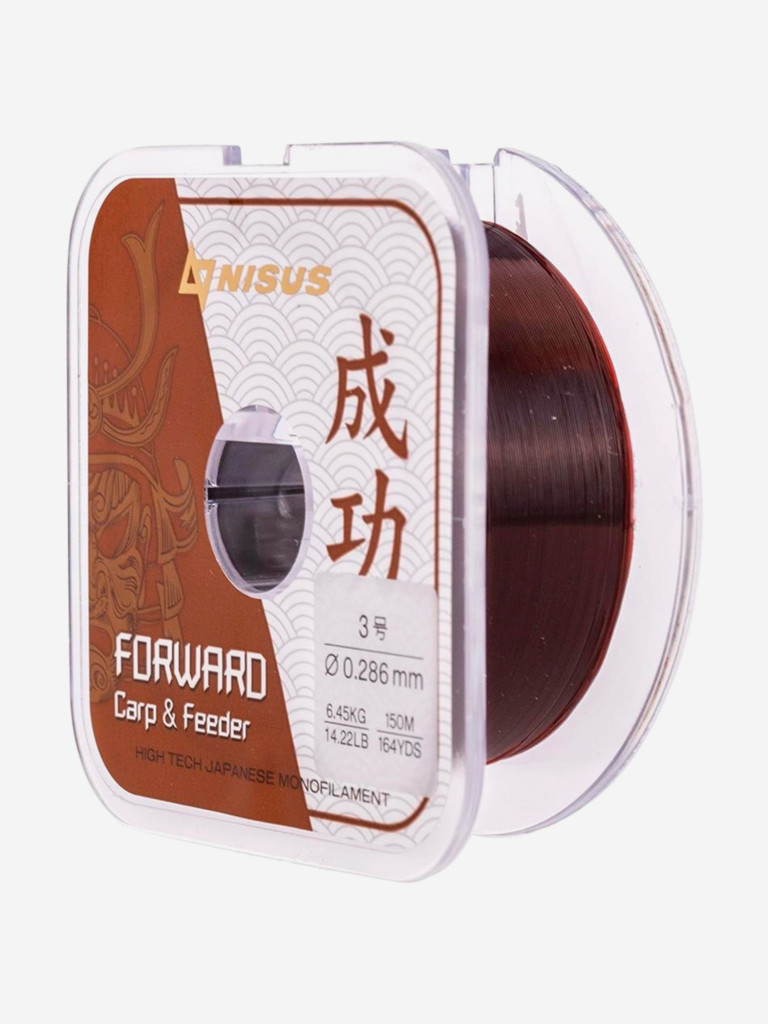 Леска для рыбалки Nisus FORWARD Carp&Feeder Nylon 0,286мм, 150м, 6,45кг, темно-коричневый