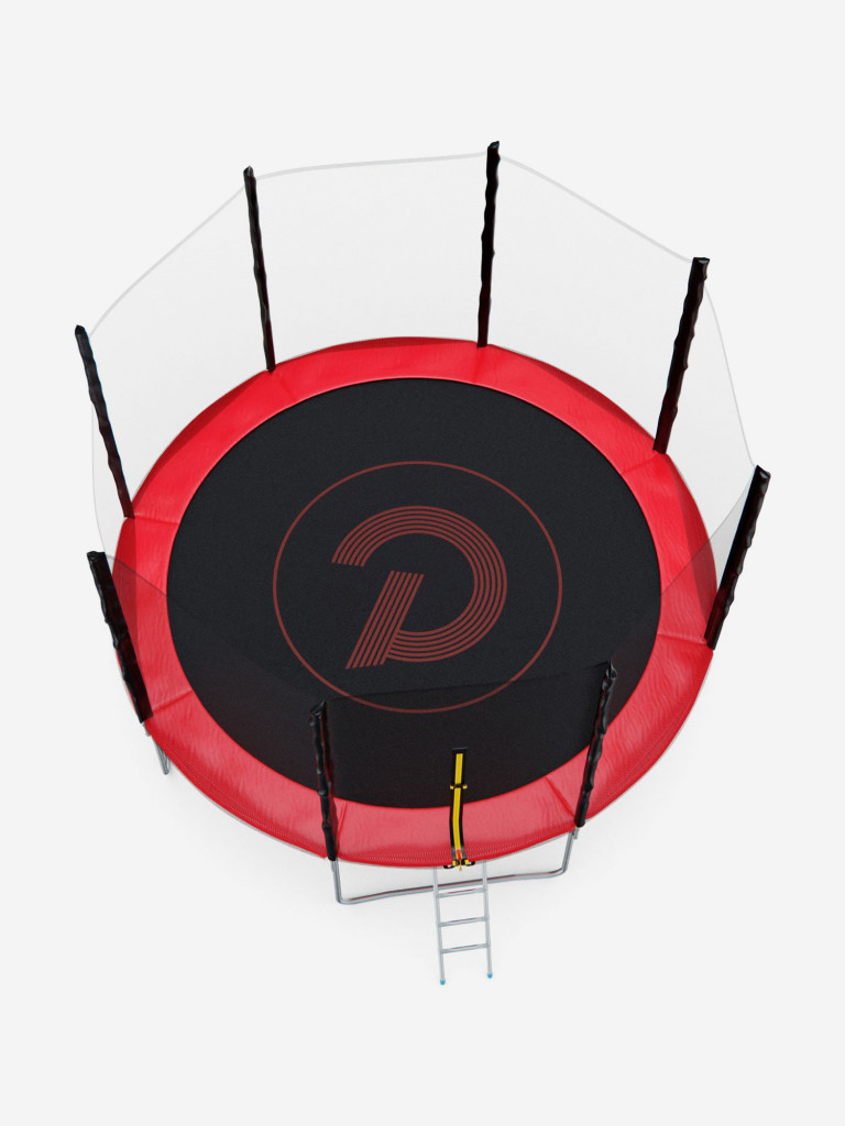 Батут DFC PELPO 12 футов с сеткой RED