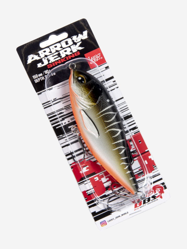 Воблер LUCKY JOHN BBS Original ARROW JERK S 015 см, джерк для крупного хищника
