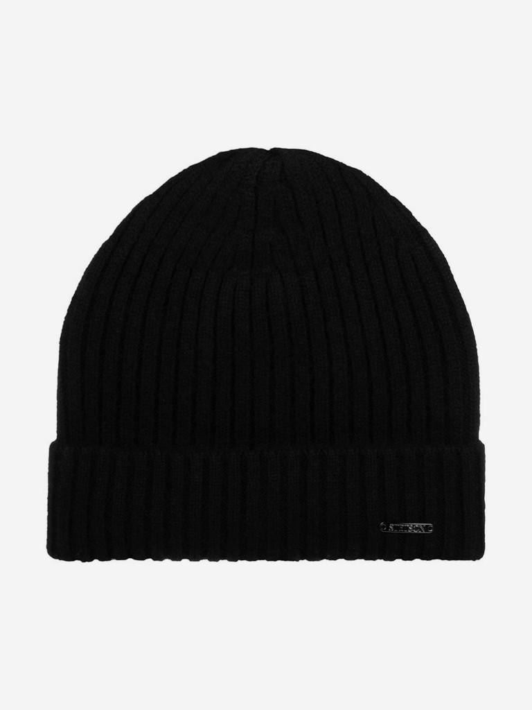 Шапка с отворотом STETSON 8599211 BEANIE CASHMERE (черный)